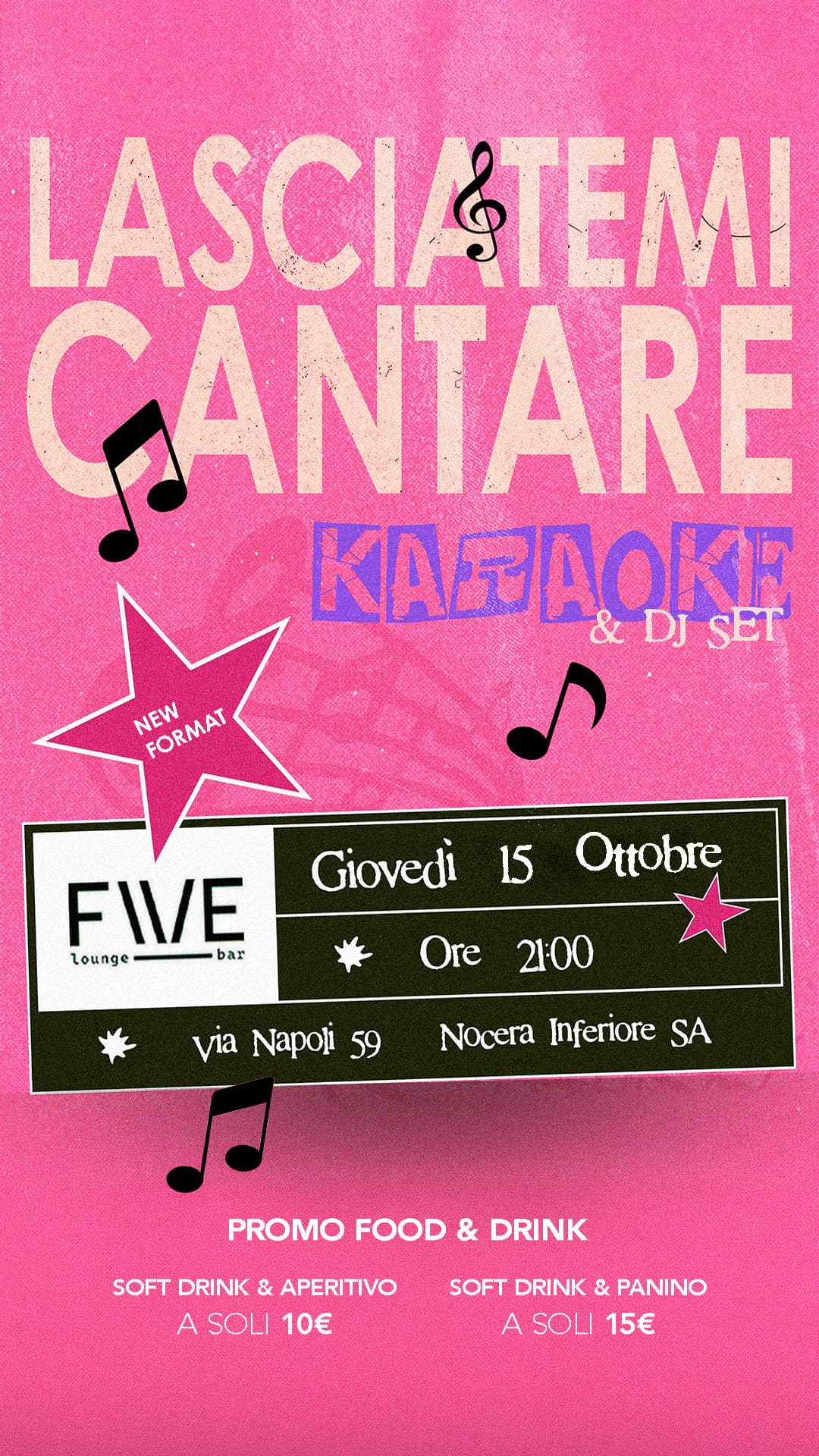 Lasciatemi cantare: karaoke e DJ set, giovedì 15 ottobre alle 21:00